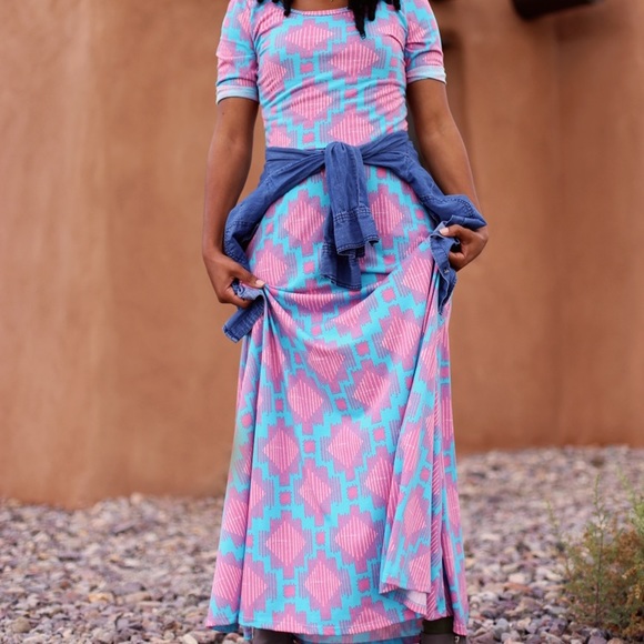 LuLaRoe Ana size small scoop neck Maxi Dress - Picture 5 of 8